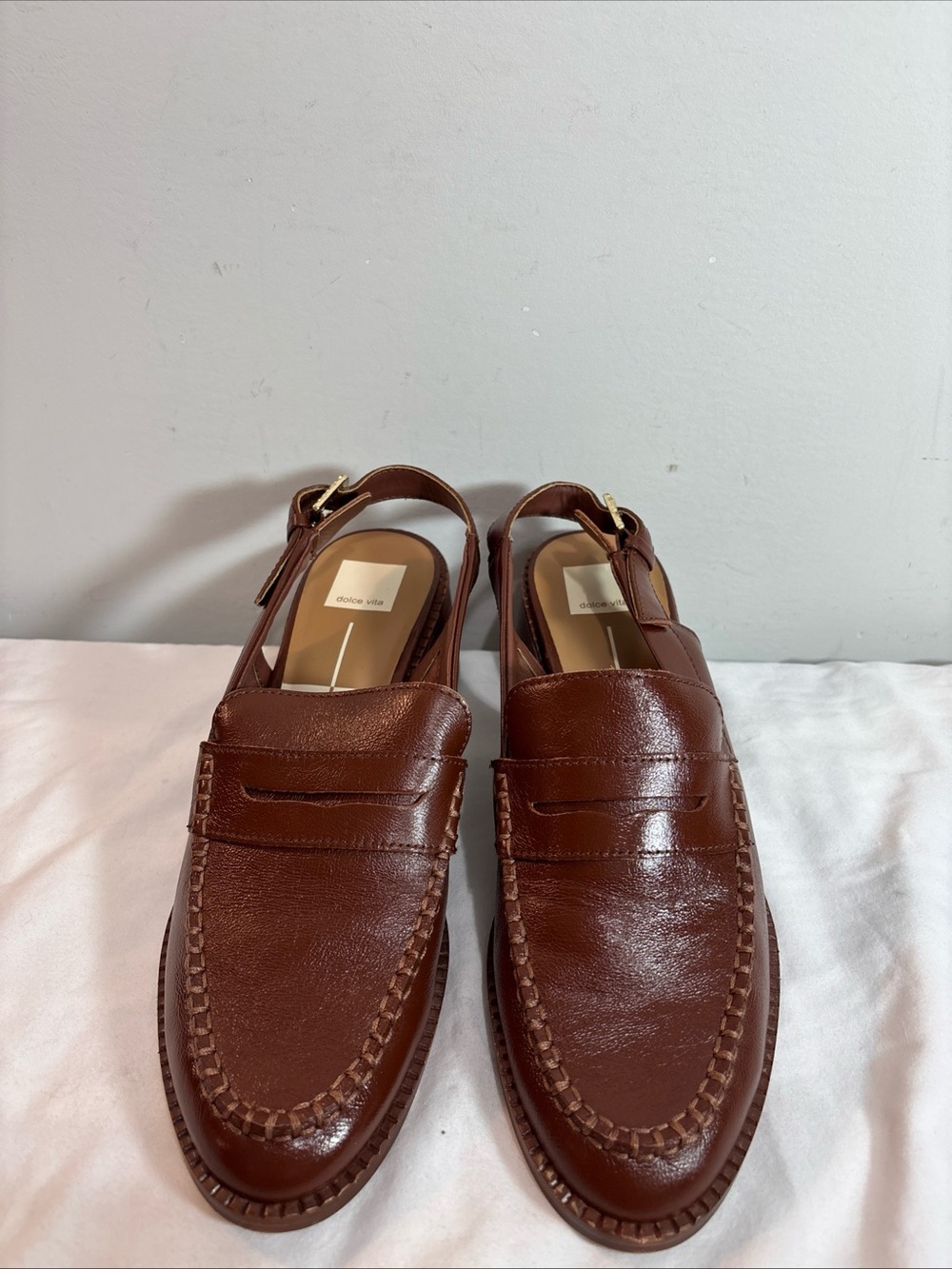 Dolce Vita Women’s Brown Leather Men’s Slingback Loafers. 8/29